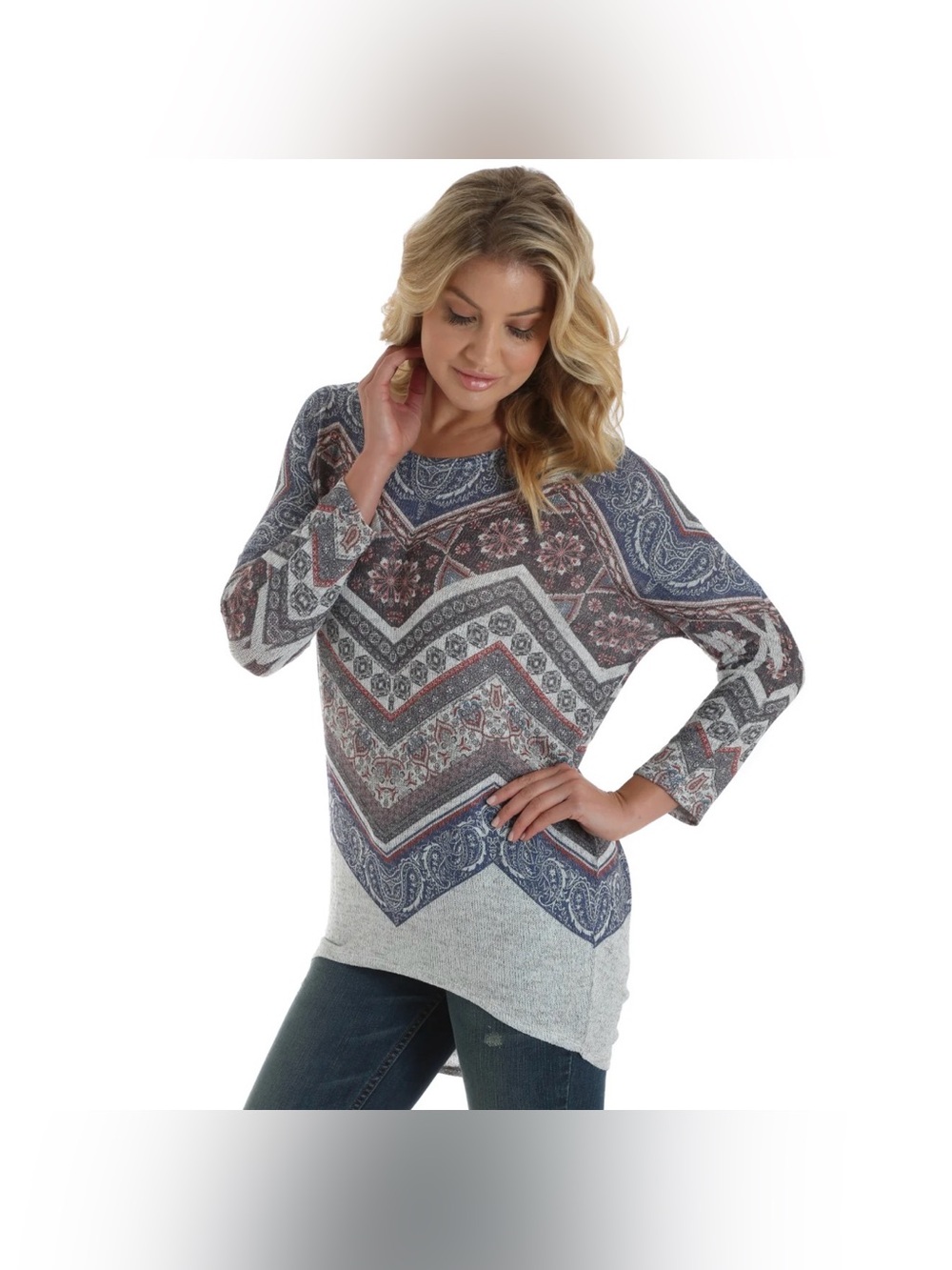 Wrangler Women's Aztec Dolman Long Sleeve